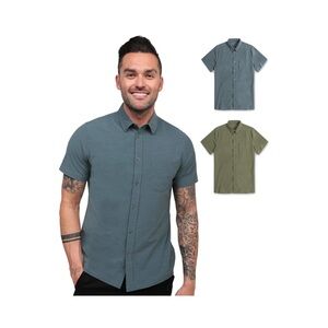 {INTO THE AM} Men's Casual Button Up Shirt Bundle